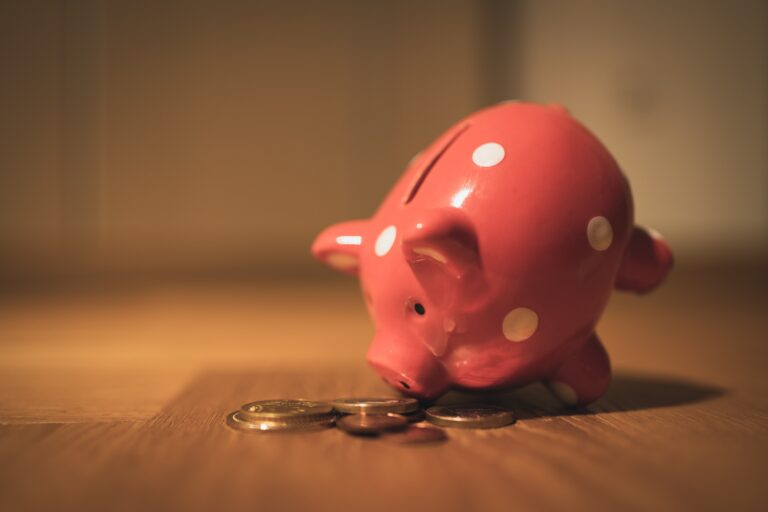 a cute pink ceramic piggy bank