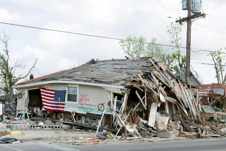 House destroyed by Hurricane Katrina