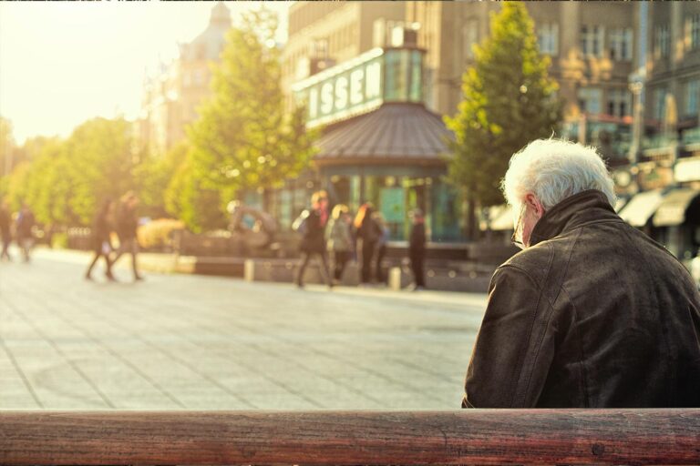 Man on a bench