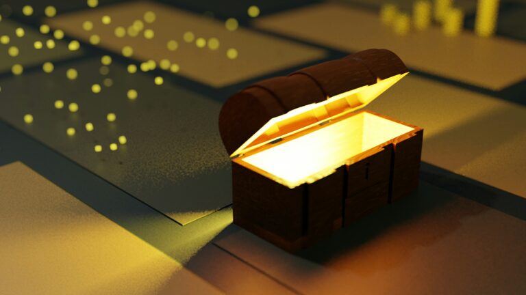 glowing treasure chest