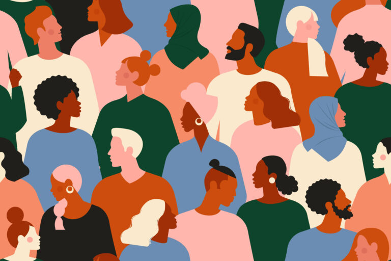 illustration of a diverse group of people