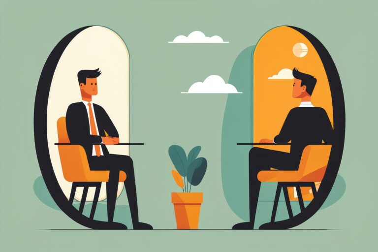 Illustration of a job interview