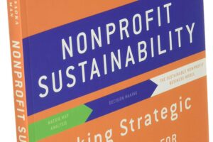 Photo of a book titled Nonprofit Sustainability
