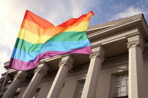 Supreme Court rainbow flag