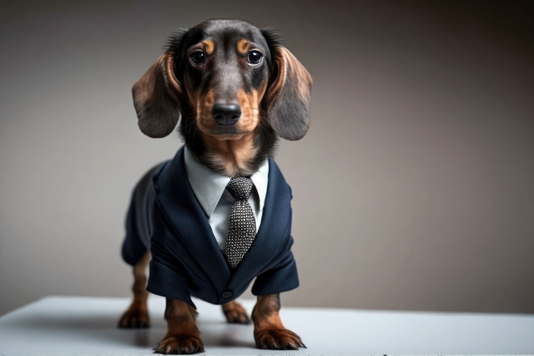 Dog in a business suit