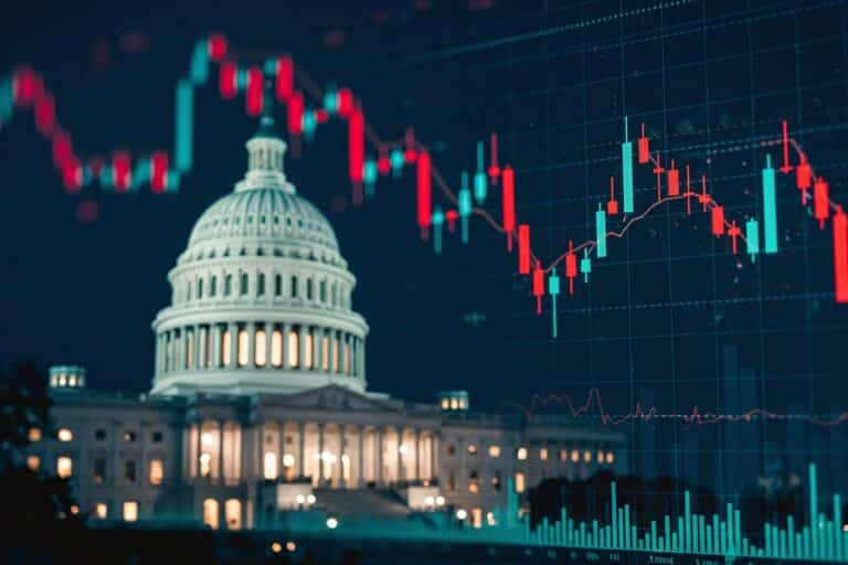 U.S. Capitol with graphs